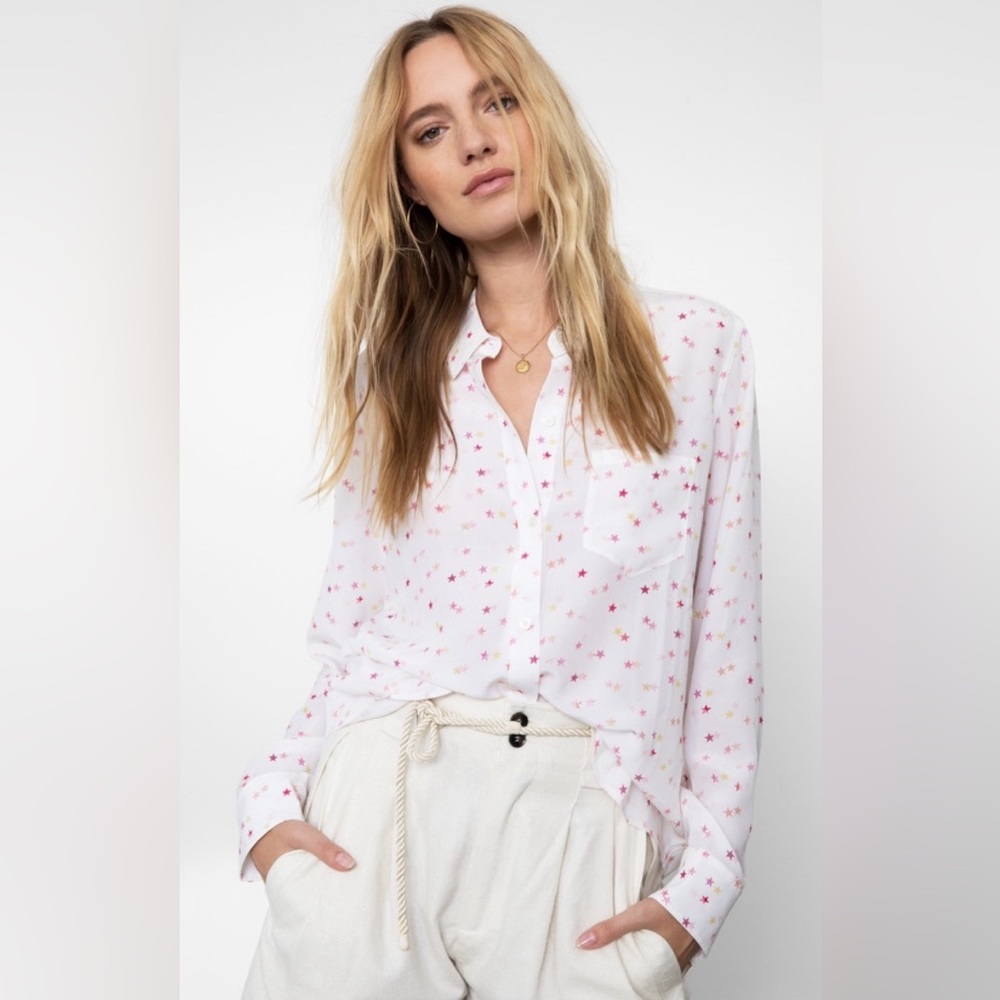 Rails Blouse with Pink Floral Design